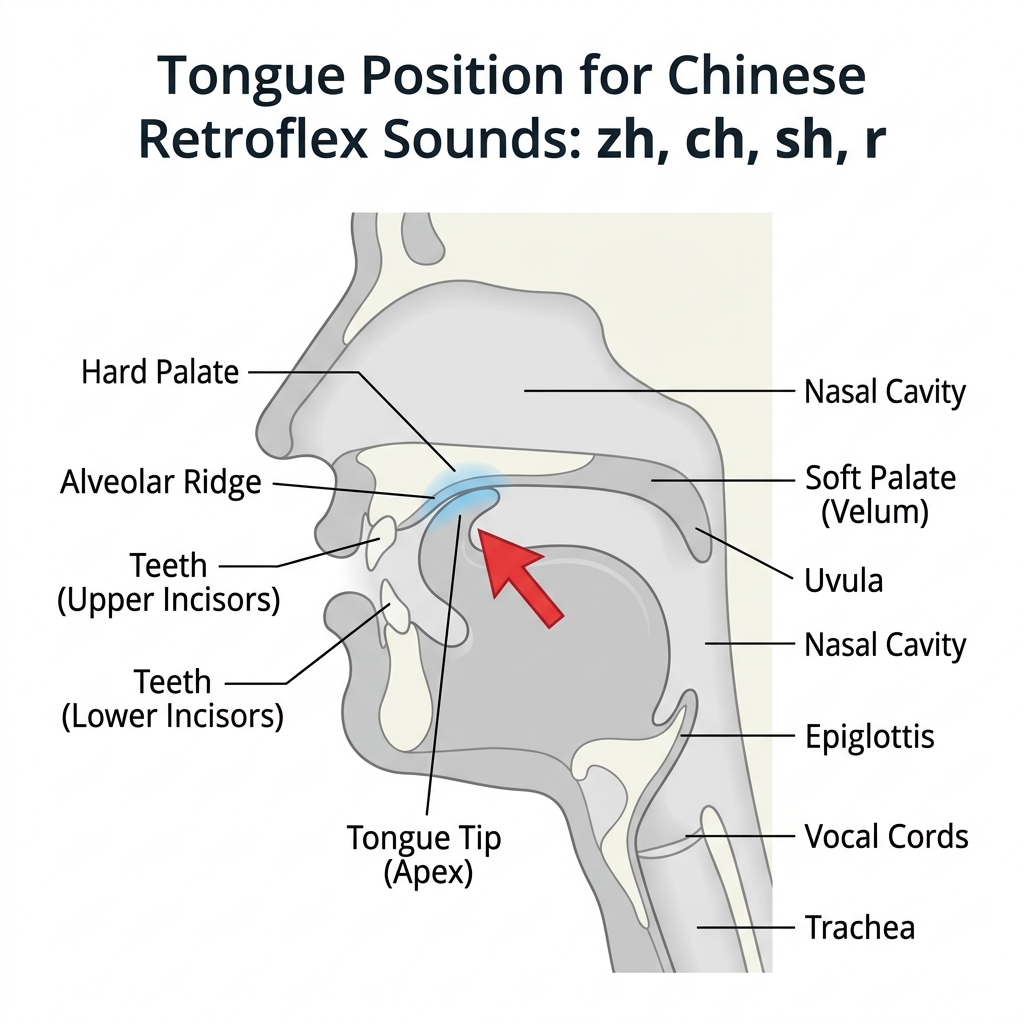 Sơ đồ uốn lưỡi Retroflex (zh, ch, sh, r)